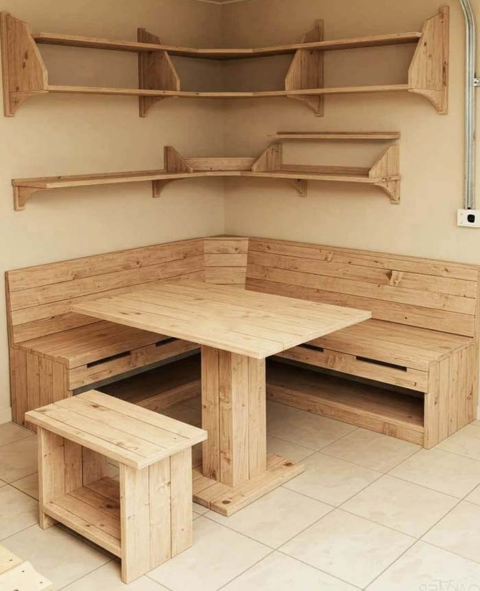 Đóng bàn ghế gỗ pallet quán cà phê